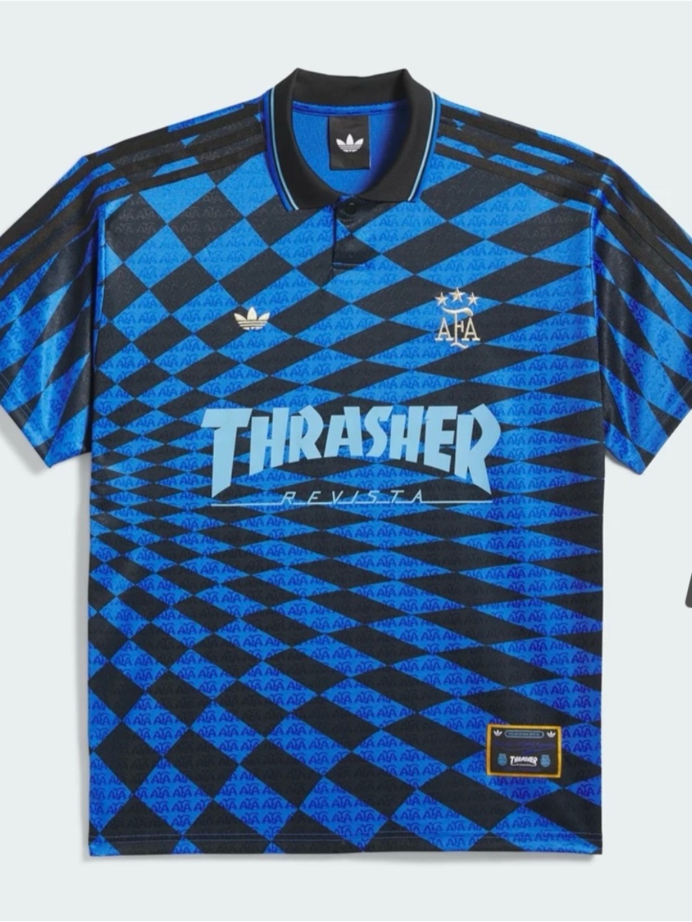 Argentina adidas Blue and Black Thrasher Soccer Jersey